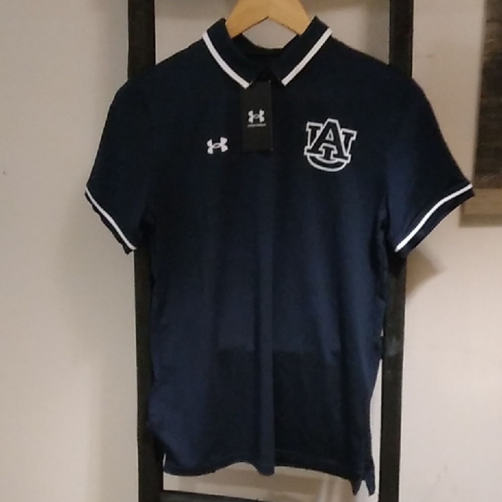 Under Armour Dark Blue Polo with White Accents
